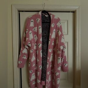 Charming Pink Ghost Women's Cardigan